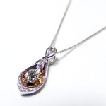 ダイヤモンド ネックレス 0.12ct K18 イエローゴールド＆ホワイトゴールド ハート＆キューピット H＆C Hカラー SIクラス GOOD 揺れる ダイヤモンド ペンダント 鑑別書付き 限定1点限りの詳細ページへ