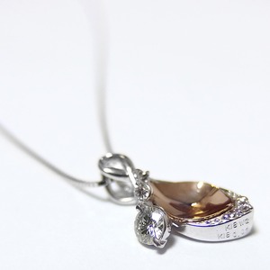 ダイヤモンド ネックレス 0.12ct K18 イエローゴールド＆ホワイトゴールド ハート＆キューピット H＆C Hカラー SIクラス GOOD 揺れる ダイヤモンド ペンダント 鑑別書付き 限定1点限り