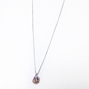 ダイヤモンド ネックレス 0.11ct K18 ピンクゴールド＆ホワイトゴールド ハート＆キューピット H＆C Hカラー SIクラス GOOD 揺れる ダイヤモンド ペンダント 鑑別書付き 限定1点限り