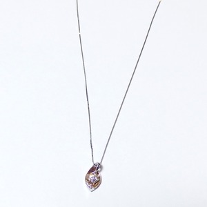 ダイヤモンド ネックレス 0.11ct K18 ピンクゴールド＆ホワイトゴールド ハート＆キューピット H＆C Hカラー SIクラス GOOD 揺れる ダイヤモンド ペンダント 鑑別書付き 限定1点限り