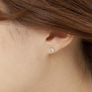 ダイヤモンド ピアス 一粒 1カラット プラチナ Pt900 1ct ダイヤ 大粒 ダイヤピアス 鑑別カード付き