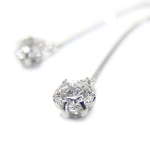 スーパーキュービックジルコニア アメリカン ピアス プラチナ Pt900 高品質 ハート＆キューピッド H＆C 0.5ctサイズ シンプル