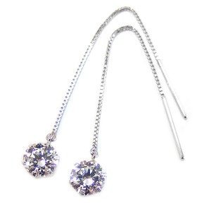 スーパーキュービックジルコニア アメリカン ピアス プラチナ Pt900 高品質 ハート＆キューピッド H＆C 大粒 1ct