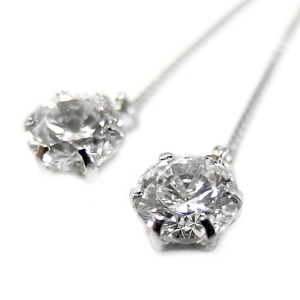 スーパーキュービックジルコニア アメリカン ピアス プラチナ Pt900 高品質 ハート＆キューピッド H＆C 大粒 1ct