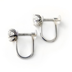 イヤリング スーパーキュービックジルコニア プラチナ Pt900 ハート&キューピッド H&C 大粒 1ctサイズ 一粒留 シンプル