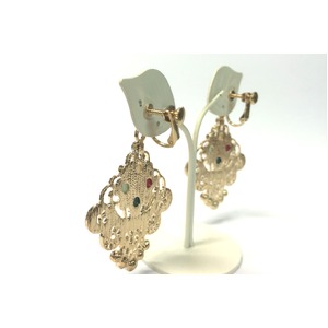 ＊オリエンタルビジュー　イヤリング＊(グリーン)