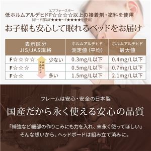日本製 フロアベッド 照明付き 連結ベッド ダブル (フレームのみ)『NOIE』ノイエ ホワイト 白