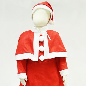 【クリスマス 衣装 コスチューム 子供用】P×P ガールズサンタクロース サンタコスプレ子供用 ワンピース&肩がけ (3 – 5才向け)