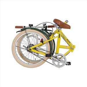 折り畳み自転車 シンプルスタイル H20COLイエロー 239-05M