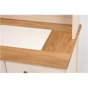 カントリー調ダストボックス/ゴミ箱 【3分別】 25Lペール3個付き 木製 収納付き ナチュラルアイボリー