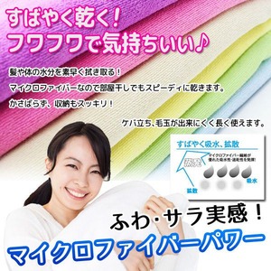 ELLEMU 超吸水マイクロファイバーバスタオル ブルー T-Tyoukyuusui-Towel-Blue
