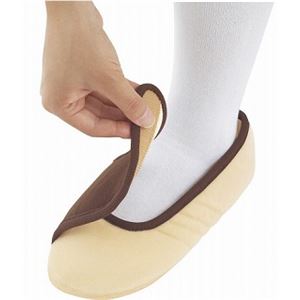 介護靴 室内用 ワイドベルト 2219 両足 徳武産業 あゆみシリーズ/S(20.5〜21.5cm) ベージュ