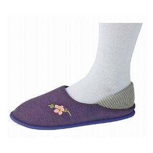 介護靴 室内用 縁（ゆかり） 8202 両足 徳武産業 あゆみシリーズ ／LL（25.0〜26.0cm） 紫