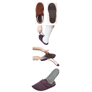 介護靴 室内用 ニットベルト 2234 両足 徳武産業 あゆみシリーズ ／L（23.5〜24.5cm） ブラウン