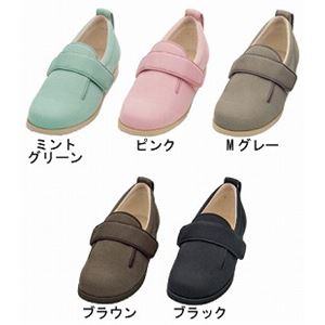 介護靴 施設・院内用 ダブルマジック2 7E(ワイドサイズ) 7006 片足 徳武産業 あゆみシリーズ /M (22.0〜22.5cm) ブラック 右足