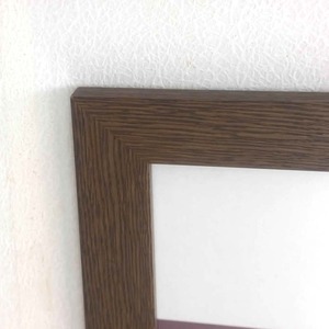 日本製パネルフレーム/ポスター額縁 【B4/内寸:364x257ブラウン】 壁掛けひも・低反射フィルム付き「5901くっきりパネルB4」