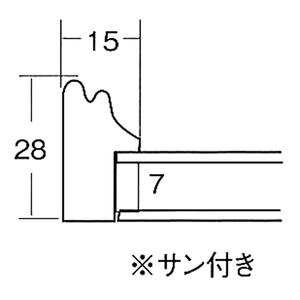 【色紙額】黒い縁に金色フレーム 色紙用 壁掛けひも ■黒金 色紙(8×9)275×244mm