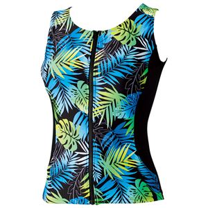 アクアウエアトップス 袖なし 【リーフ柄 4L ： 4L】