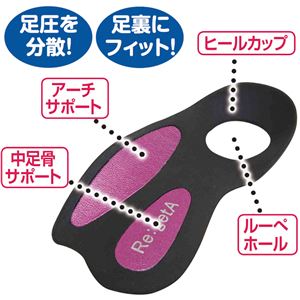 リゲッタ ウェッジパンプス ヒール（3cm） 【ブラック L ： L（24.0〜24.5cm）】