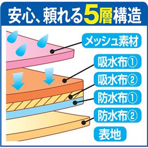深丈安心ショーツ同色5枚組 【L : L】