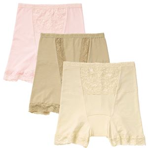 お腹すっきり2分丈安心パンツ3色組 【5L ： 5L】