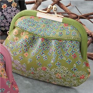 親子がま口財布 グリーン