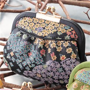 親子がま口財布 ブラック