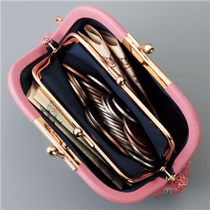 親子がま口財布 ブラック