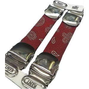 トラッド 西陣シルクアームガーター ハンドメイド ペイズリーシリーズ レッド