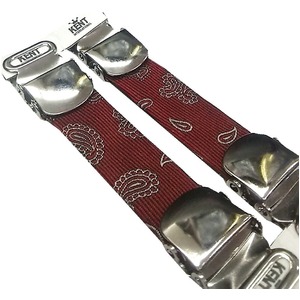 トラッド 西陣シルクアームガーター ハンドメイド ペイズリーシリーズ レッド