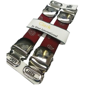 トラッド 西陣シルクアームガーター ハンドメイド ペイズリーシリーズ レッド