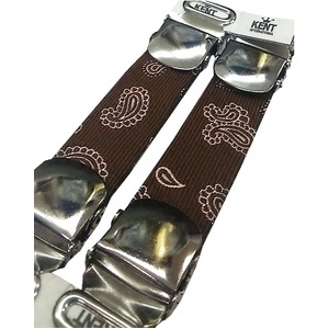 トラッド　西陣シルクアームガーター ハンドメイド ペイズリーシリーズ　ブラウン