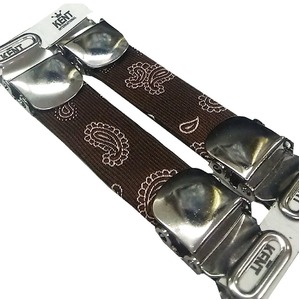 トラッド　西陣シルクアームガーター ハンドメイド ペイズリーシリーズ　ブラウン