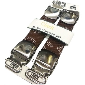 トラッド　西陣シルクアームガーター ハンドメイド ペイズリーシリーズ　ブラウン