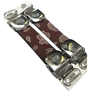 トラッド　西陣シルクアームガーター ハンドメイド ペイズリーシリーズ　ダークブラウン