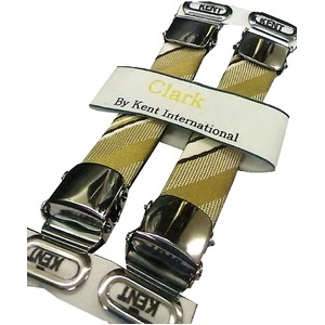 トラッド 12mm西陣シルクアームガーター ハンドメイド ペストライプシリーズ ゴールド