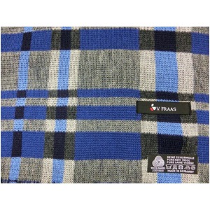 Made In Germany　ウール100％マフラー  ブルーチェック