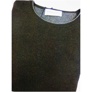 MICHELACCI DANILO MIDA エルボーパッチカシミヤ混セーター ダークブラウン