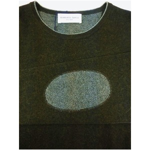 MICHELACCI DANILO MIDA エルボーパッチカシミヤ混セーター ダークブラウン