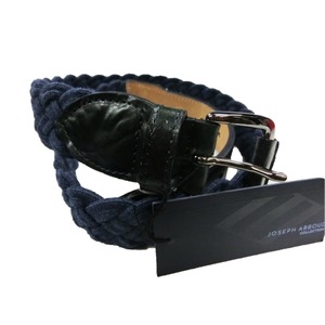 牛革&times;ウールメッシュベルト 106cm ネイビー&times;ネイビーレザー