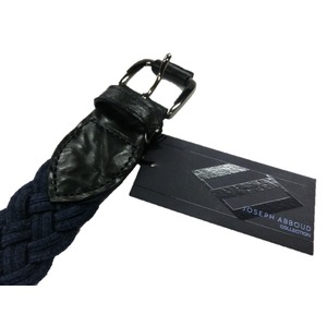 牛革&times;ウールメッシュベルト 106cm ネイビー&times;ネイビーレザー