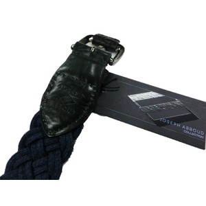 牛革&times;ウールメッシュベルト 106cm ネイビー&times;ネイビーレザー