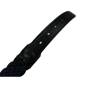 牛革&times;ウールメッシュベルト 106cm ネイビー&times;ネイビーレザー