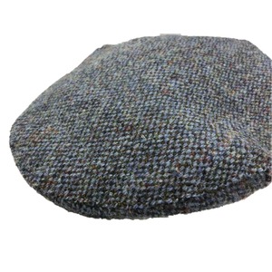 英国製　Made in Great Britain ハリスツイード　ハンチング ブルー