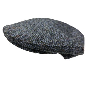 英国製　Made in Great Britain ハリスツイード　ハンチング ブルー