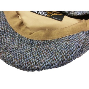 英国製　Made in Great Britain ハリスツイード　ハンチング ブルー