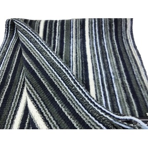 Escobaria マフラー グレー&times;ブラック