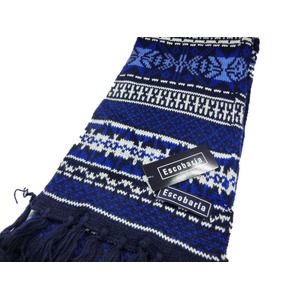 Escobaria マフラー　ショート幅肉厚ブルー 