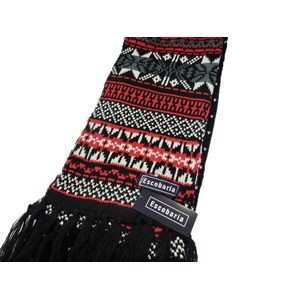 Escobaria マフラー　ショート幅肉厚ブラック 