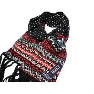 Escobaria マフラー　ショート幅肉厚ブラック 